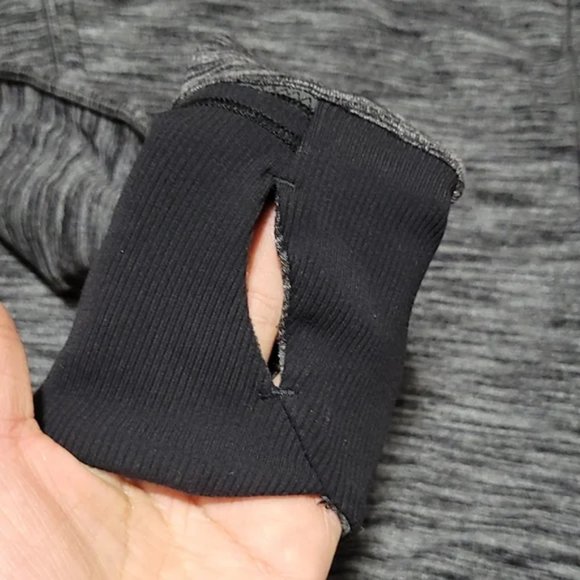 Lululemon Runderful 1/2 Zip Mini Check Pique Black Heathered Black / Gray Size 6 - Picture 6 of 12